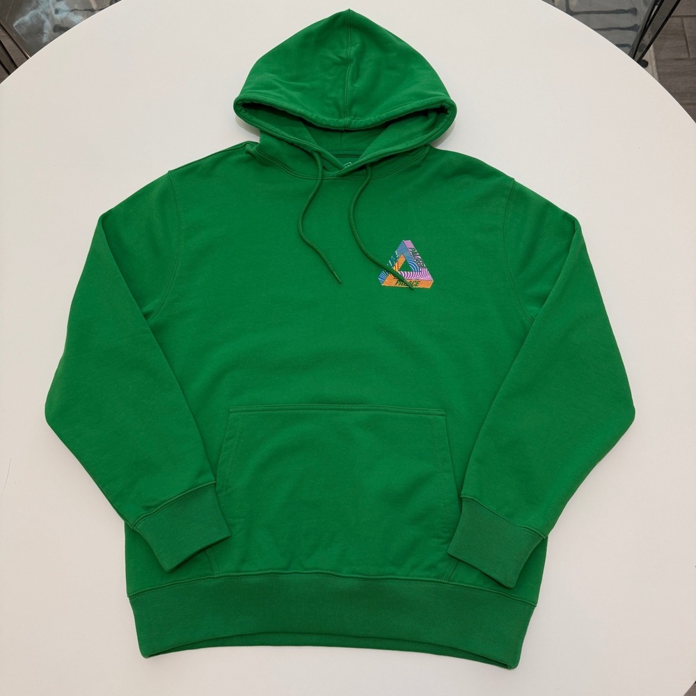 Palace Tri-Warp Green Cotton Graphic‎ Hoodie Mens Large